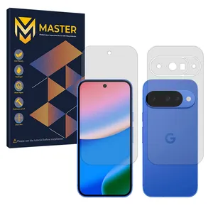 Master Resistant model matte screen protector suitable for Google Pixel 10 mobile phone along with the back protector