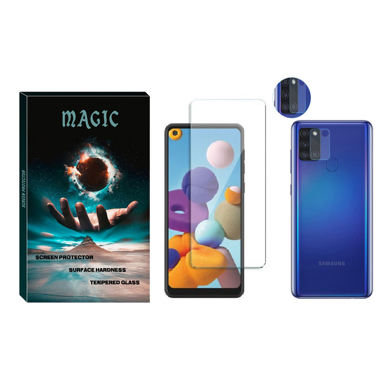  محافظ صفحه نمایش مجیک مدل SDHM-01 مناسب برای گوشی موبایل سامسونگ Galaxy A21s به همراه محافظ لنز