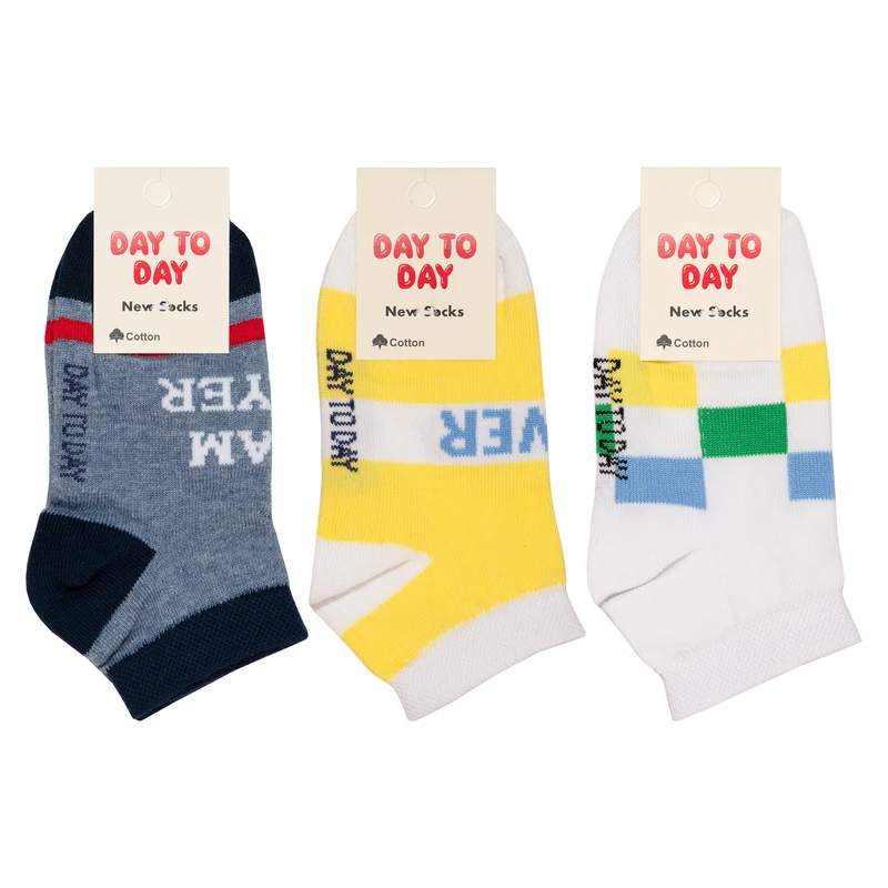 جوراب ساق کوتاه بچگانه دی تو دی مدل DT32-4 مجموعه 3 عددی