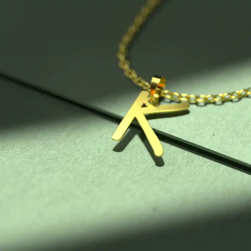 گردنبند طلا 18 عیار زنانه مدوپد مدل حرف K کد H3-1-1191