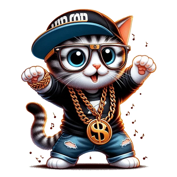 استیکر پارچه و لباس پاد آفرین طرح گربه کد 4372