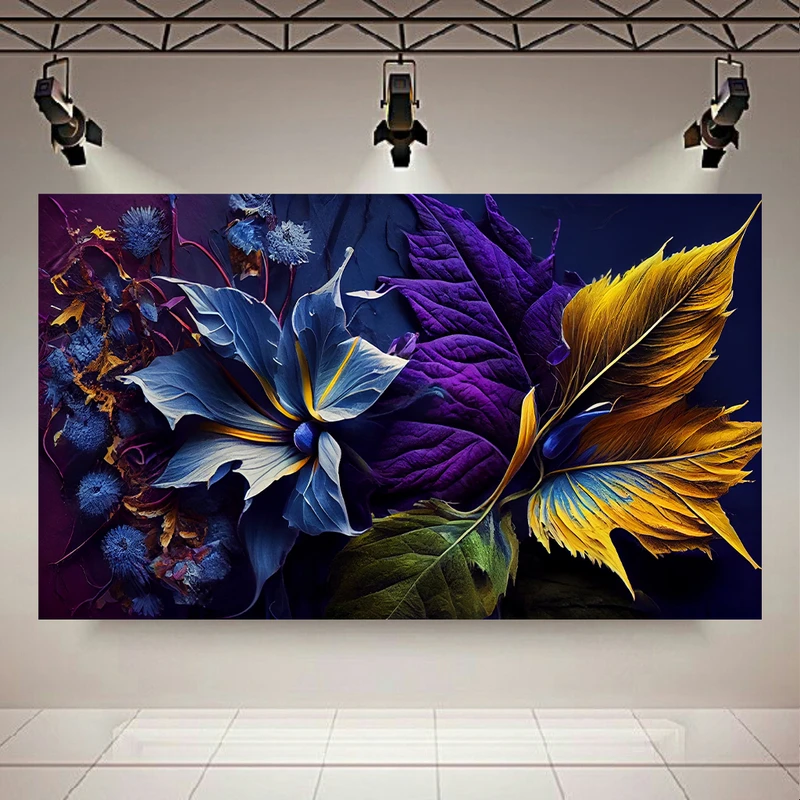  پوستر طرح مخمل برگ ها مدل رنگی کد AR302654