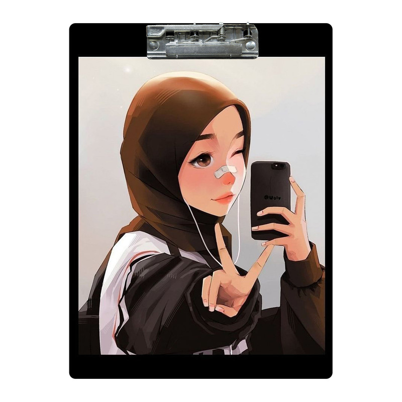 تخته شاسی طرح دخترانه با حجاب کد  6662939 سایز A4