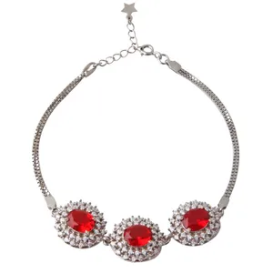 دستبند نقره زنانه مدل سنگ کوارتز کد DP_538