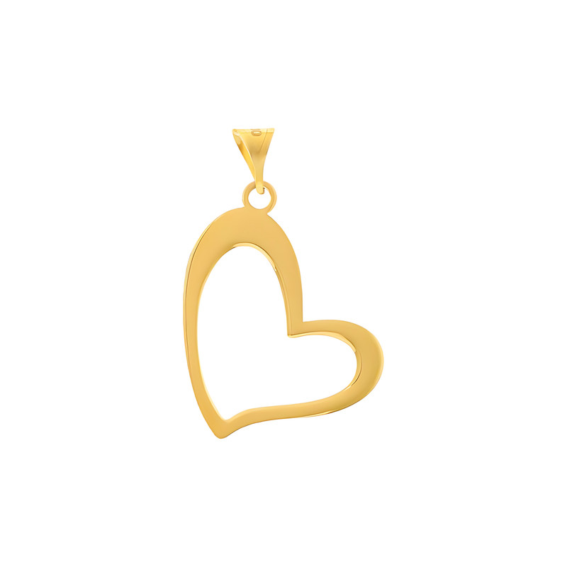 آویز گردنبند طلا 18 عیار زنانه میو گلد طرح قلب کدN603