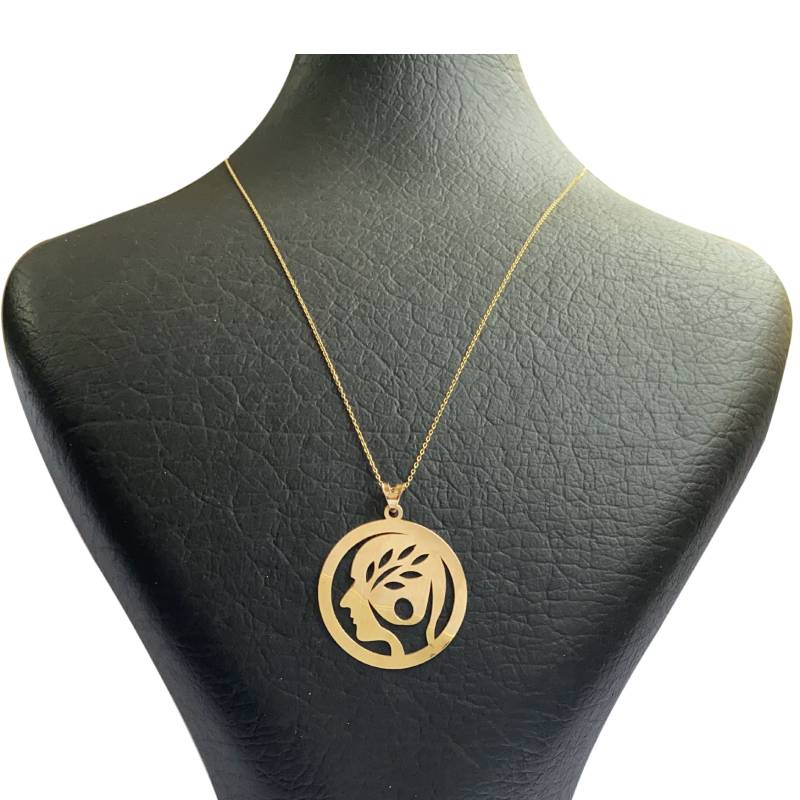 گردنبند طلا 18 عیار زنانه مدل چهره