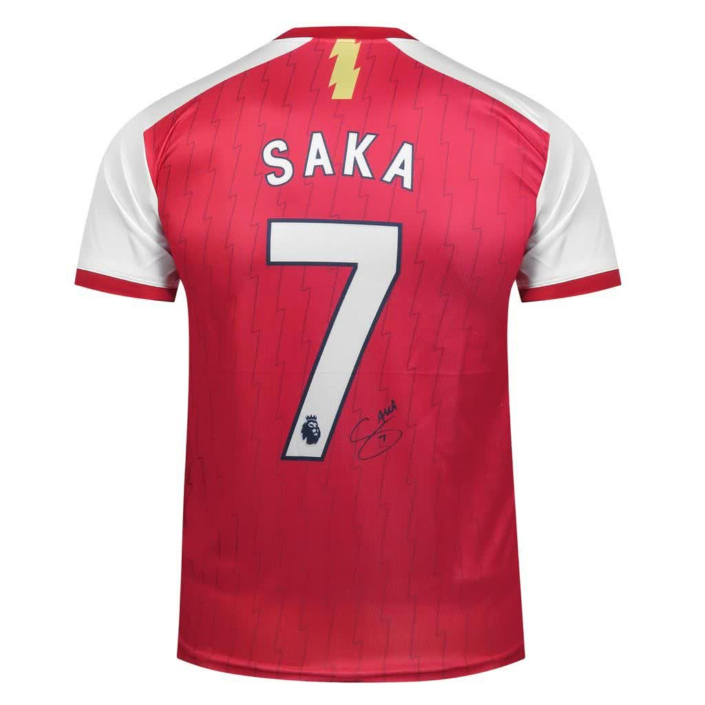 ست تی شرت و شلوارک ورزشی پسرانه مدل آرسنال طرح ساکا2024