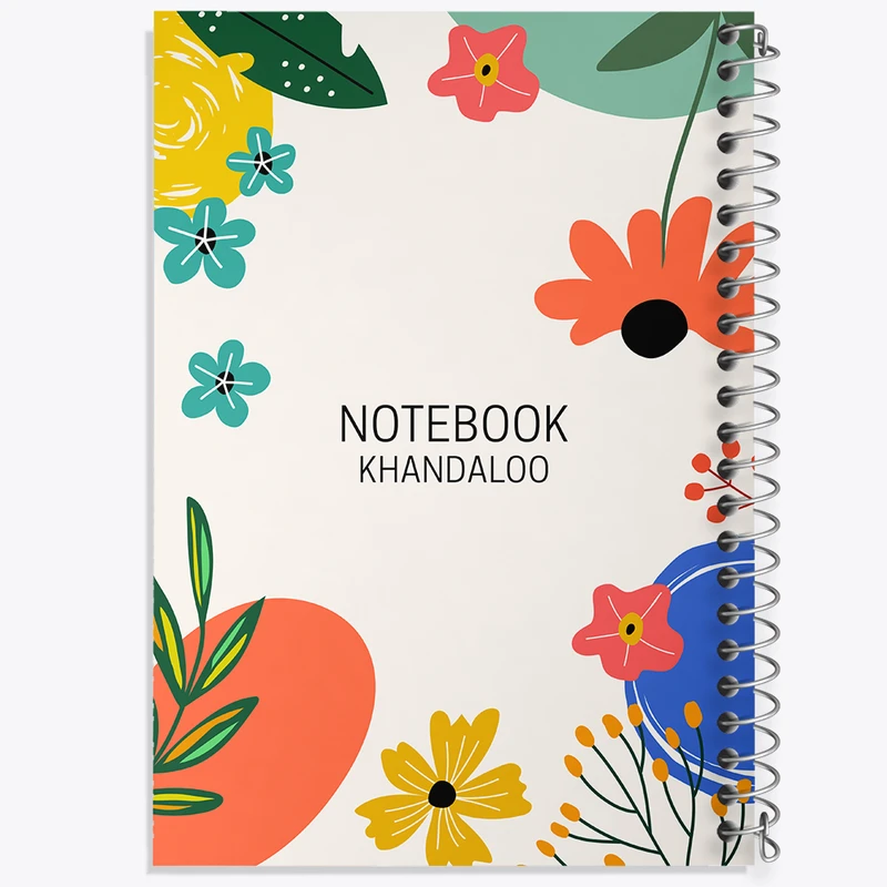 دفتر مشق 50 برگ خندالو طرح مینیمال گل کد N875