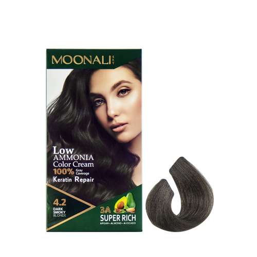 کیت رنگ موی مونالی اسکای شماره 4.2 حجم 100 میلی لیتر رنگ بلوند دودی تیره