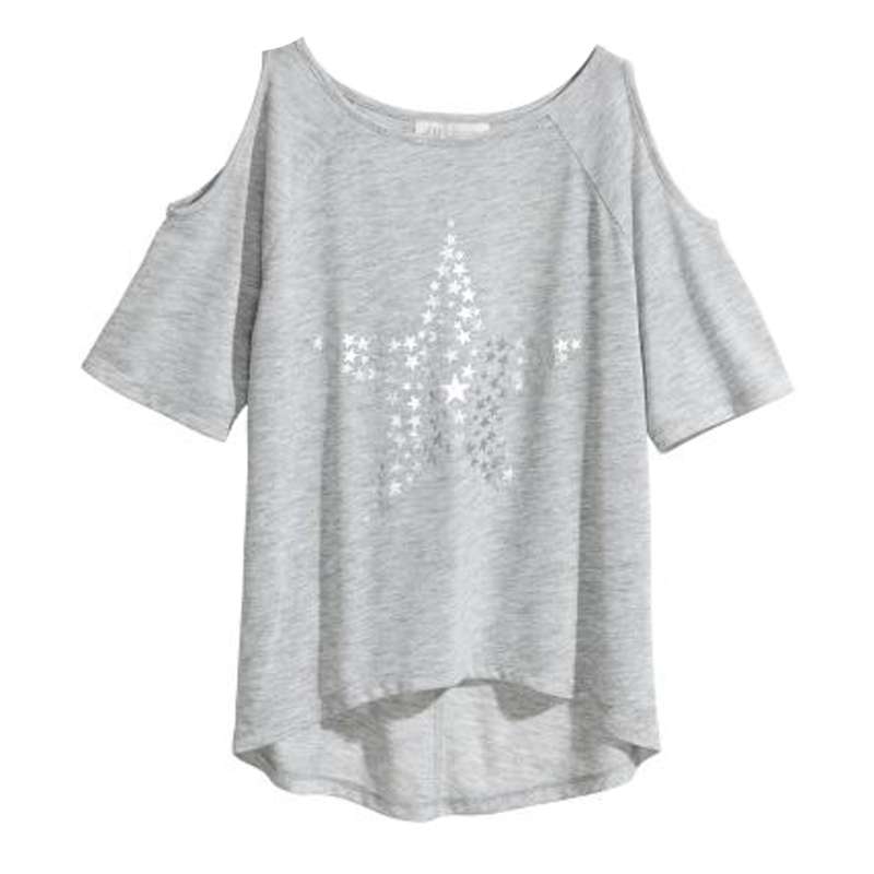 تی شرت آستین کوتاه دخترانه اچ اند ام مدل 2875