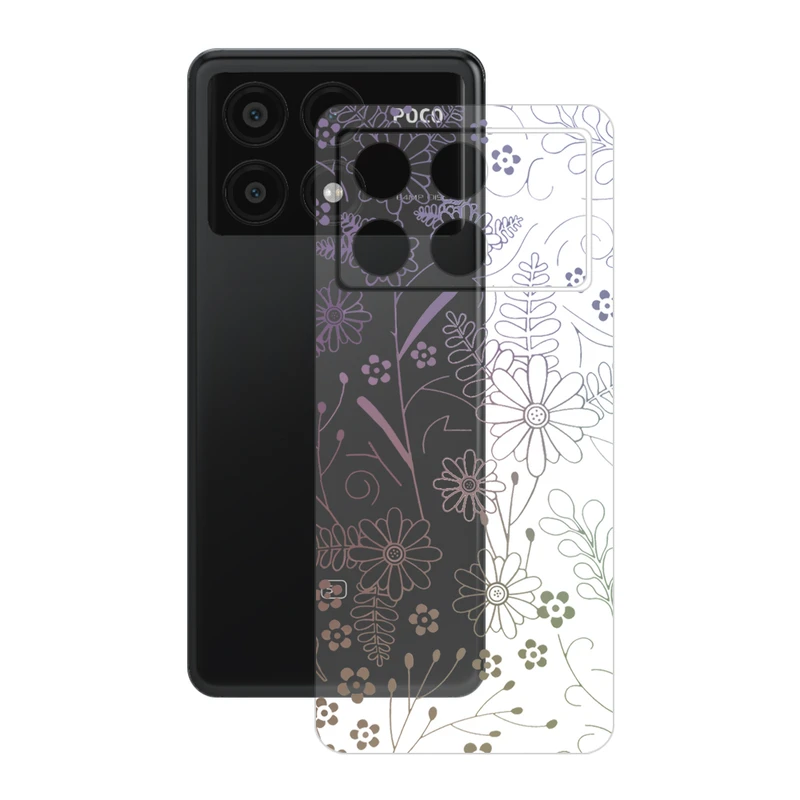 برچسب پوششی ریمکس مدل Clea طرح گل مناسب برای گوشی موبایل شیائومی Poco X6 Pro