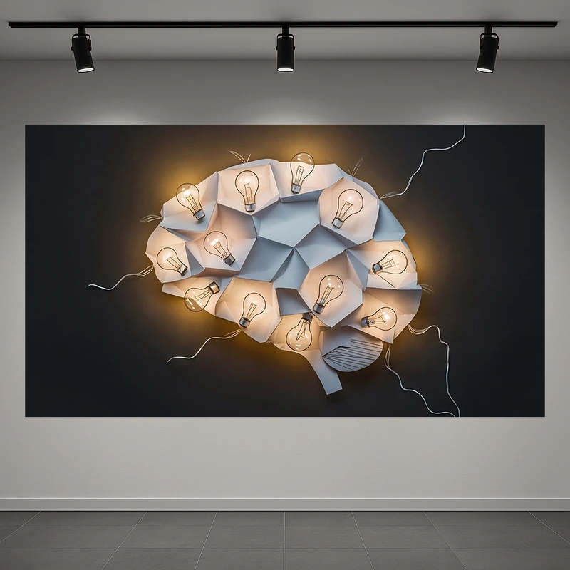 تابلو بوم طرح مخمل ذهن هوشمند مدل ایده کد AR3059642