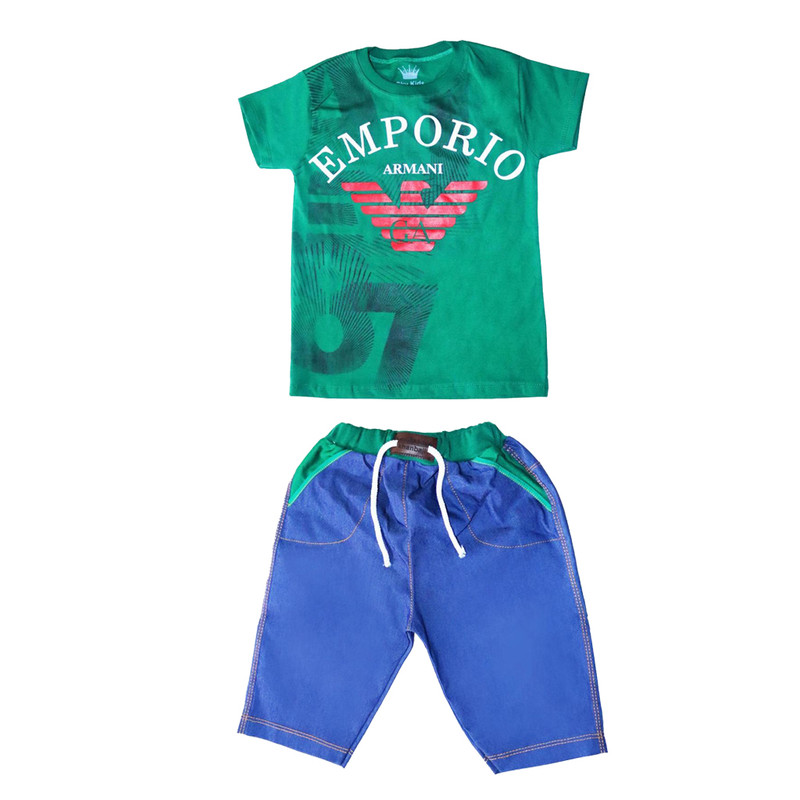 ست تی شرت و شلوارک پسرانه مدل SK-672