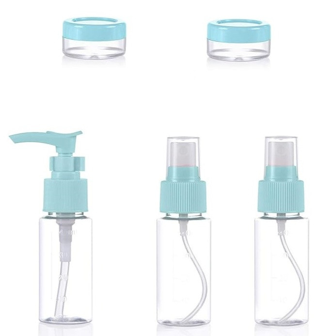 بطری و محفظه نگهداری کرم مدل مسافرتی بسته 5 عددی