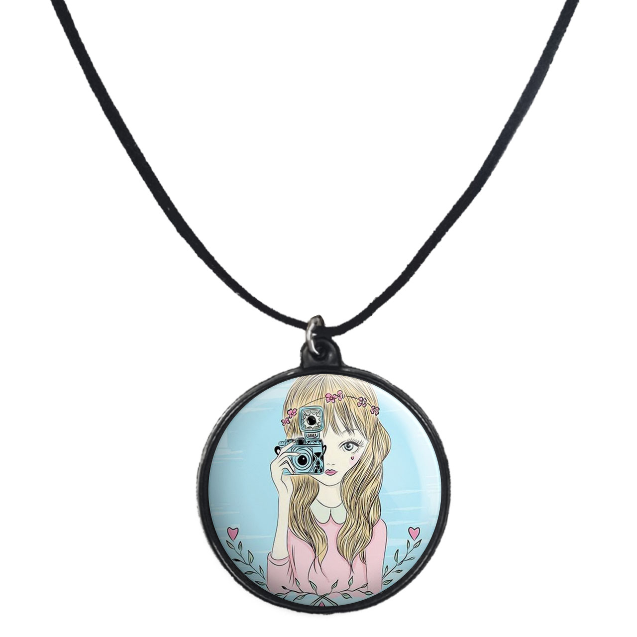 گردنبند پرمانه طرح عکاس کد pmb.5148 مدل دو طرفه