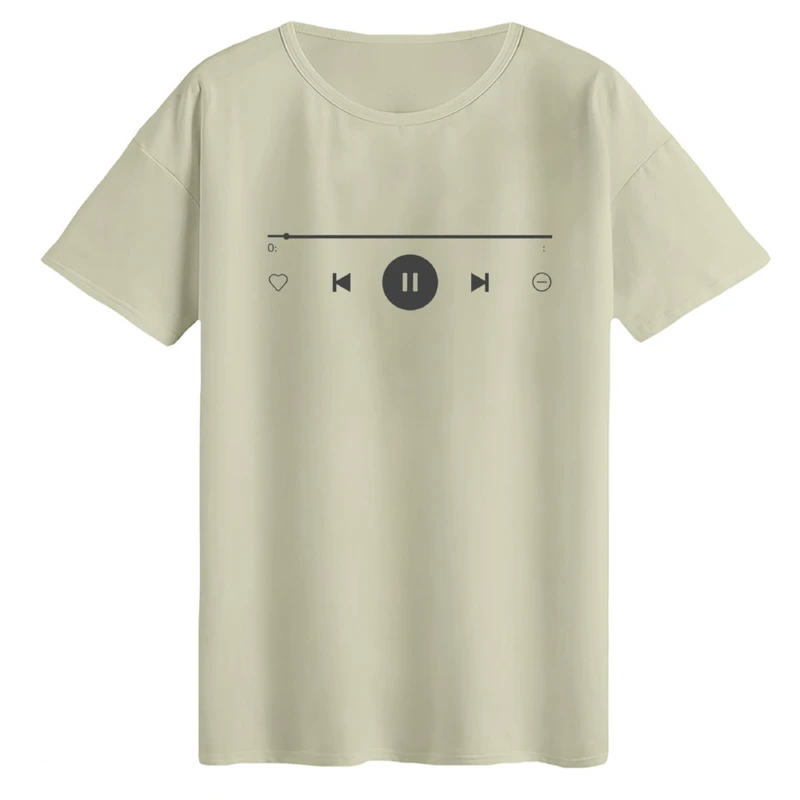 تی‌شرت لانگ آستین کوتاه زنانه مدل موزیک پلی