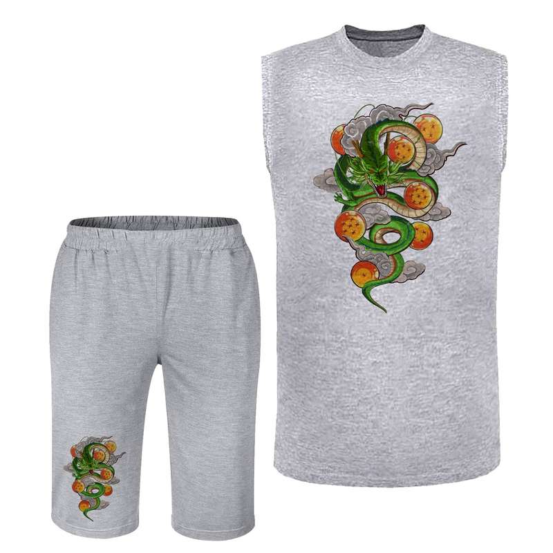 ست تاپ و شلوارک مردانه مدل اژدها کد J48