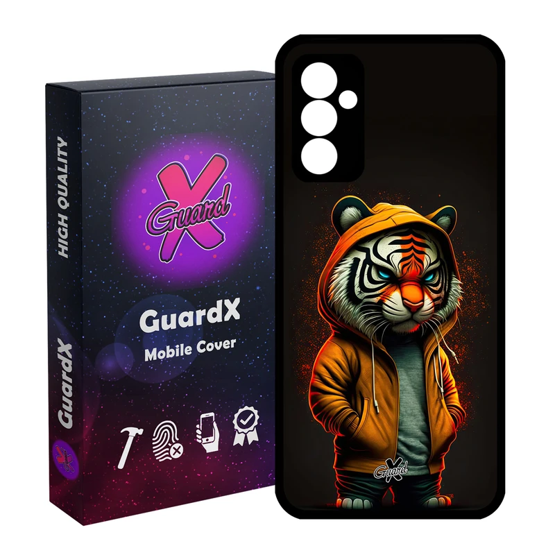 کاور گارد ایکس طرح ببر مدل Glass10618 مناسب برای گوشی موبایل سامسونگ Galaxy A15 4G / A15 5G