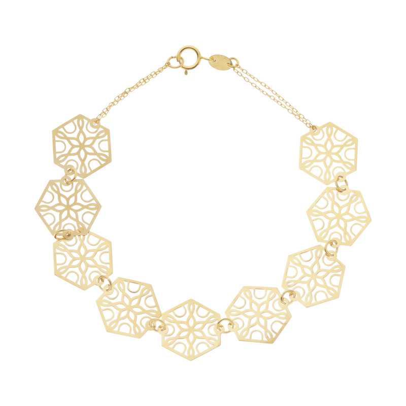 دستبند طلا 18 عیار زنانه کانیار گالری مدل DG3