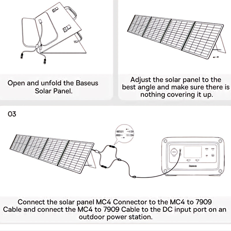 پنل خورشیدی قابل حمل بیسوس مدل Energy stock ظرفیت 100 وات