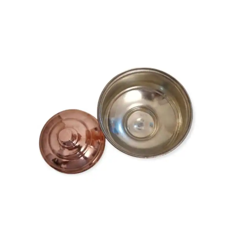 شکلات خوری مسی مدل پایه دار و طرح دار کد 10