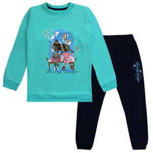 ست سویشرت و شلوار دخترانه مدل دو دختر