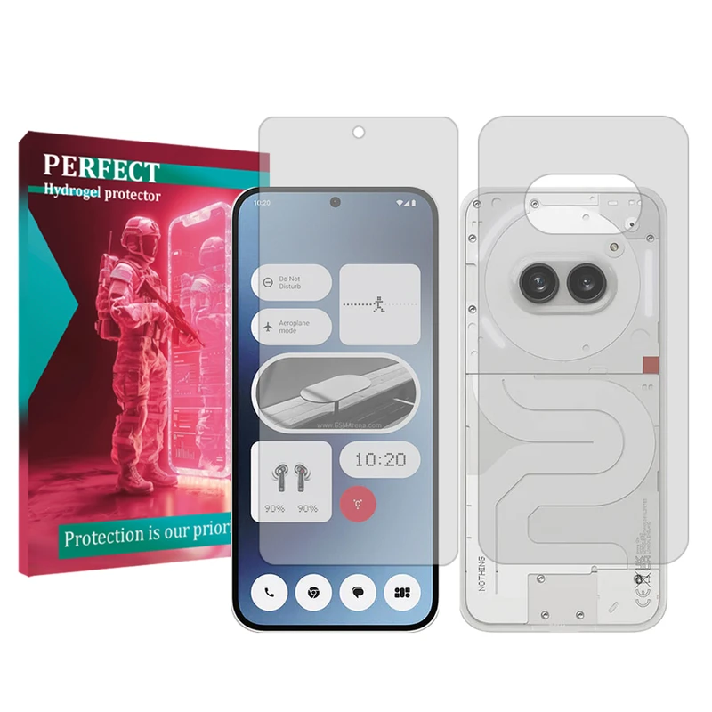 محافظ صفحه نمایش شفاف پرفکت مناسب برای گوشی موبایل ناتینگ فون 2a به همراه محافظ پشت گوشی