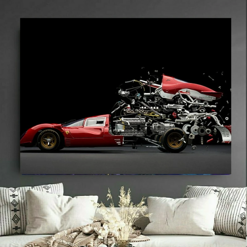 پوستر طرح نمای از هم پاشیده مدل فراری کد FP105997