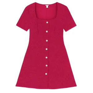 پیراهن یقه خشتی زنانه مدل ۰۱۰