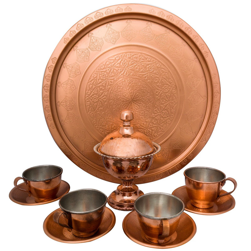 سرویس چای خوری مسی آرت گالری- 11 پارچه مدل A3341