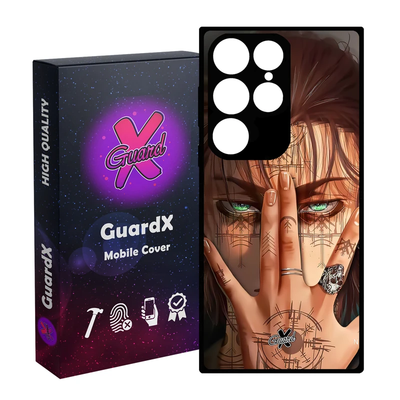 کاور گارد ایکس طرح Eren Anime مدل Glass10449 مناسب برای گوشی موبایل سامسونگ Galaxy S24 Ultra