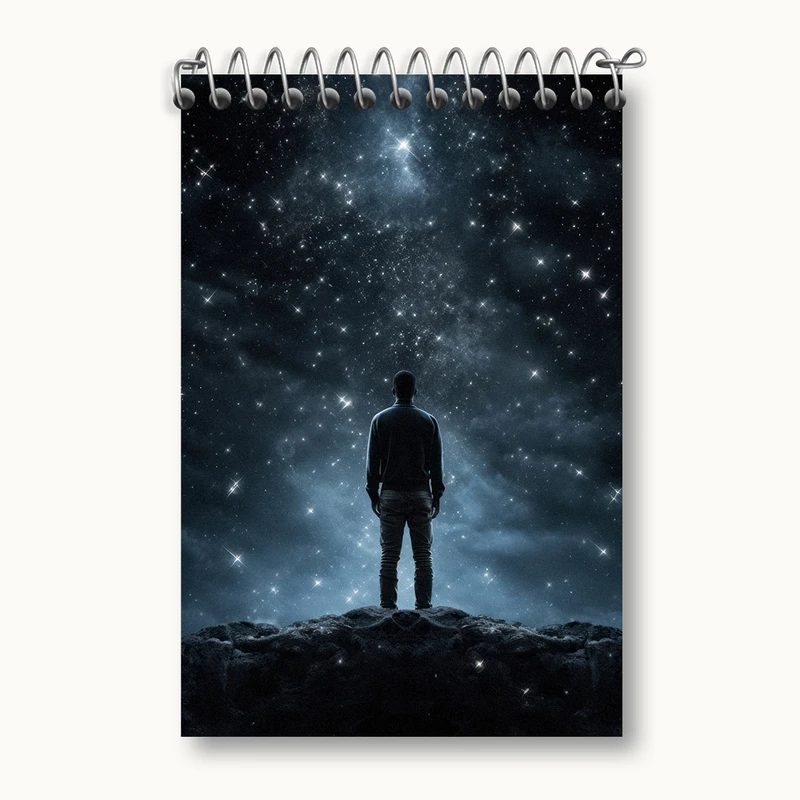 دفتر یادداشت 50 برگ خندالو مدل آسمان شب کد F2638