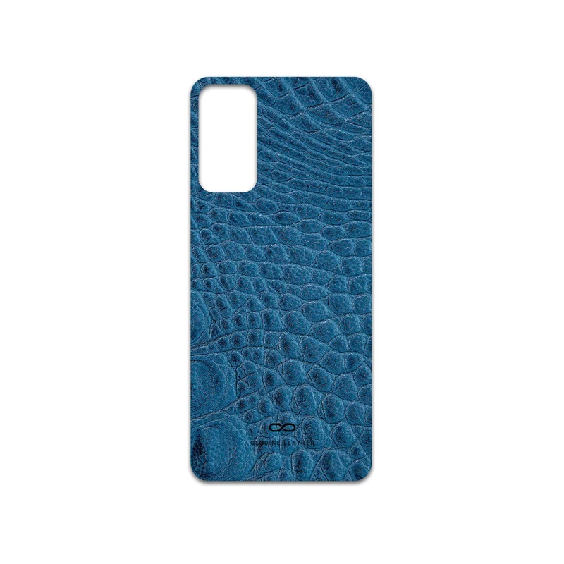 برچسب پوششی ماهوت مدل Blue-Crocodile-Leather مناسب برای گوشی موبایل سامسونگ Galaxy F13