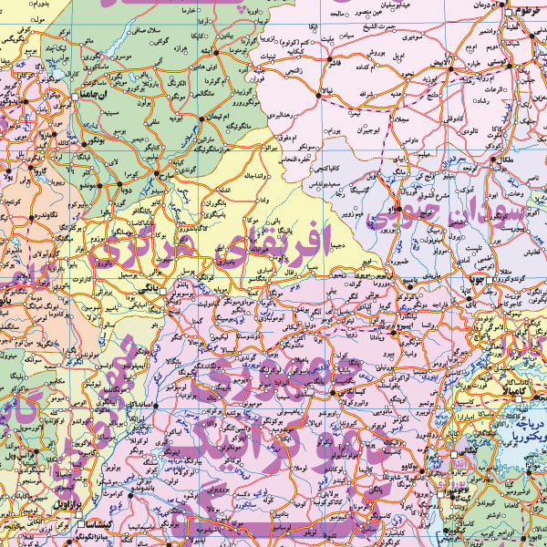 نقشه سیاسی قاره آفریقا گیتاشناسی کد 526