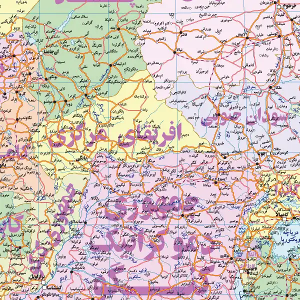 نقشه انتشارات گیتاشناسی مدل آفریقا سیاسی کد LP 526