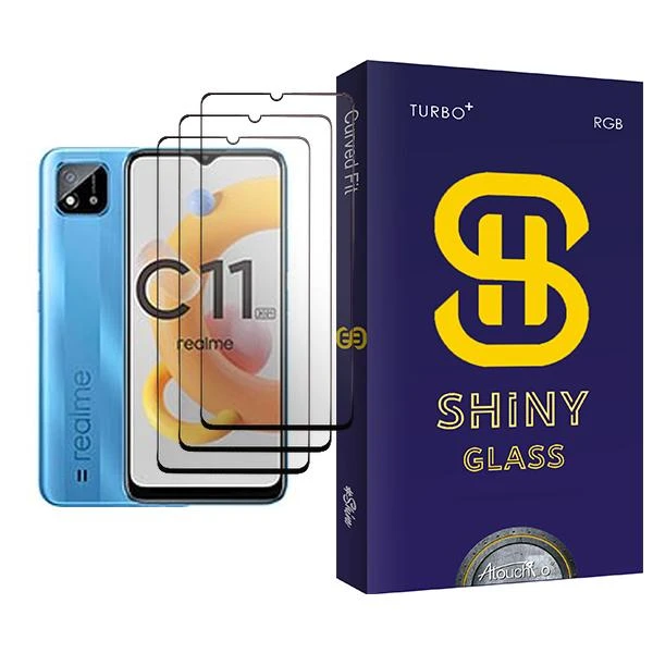 محافظ صفحه نمایش آتوچبو مدل Shiny Glass MIX003 مناسب برای گوشی موبایل ریلمی C11 (2021) بسته سه عددی