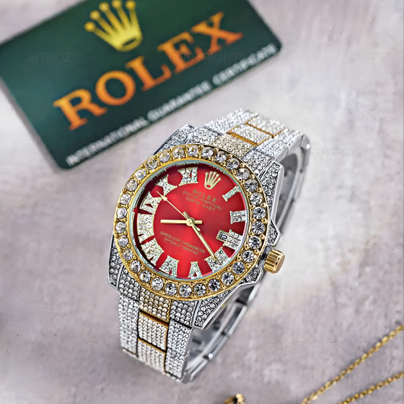 ساعت مچی عقربه ای  مدل فول نگین استون کد Av-Ro-4