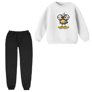 ست سویشرت و شلوار مدل پرنده عینکی