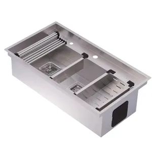 سینک ظرفشویی استیل توکار دو لگنه مدل پریمو 90 