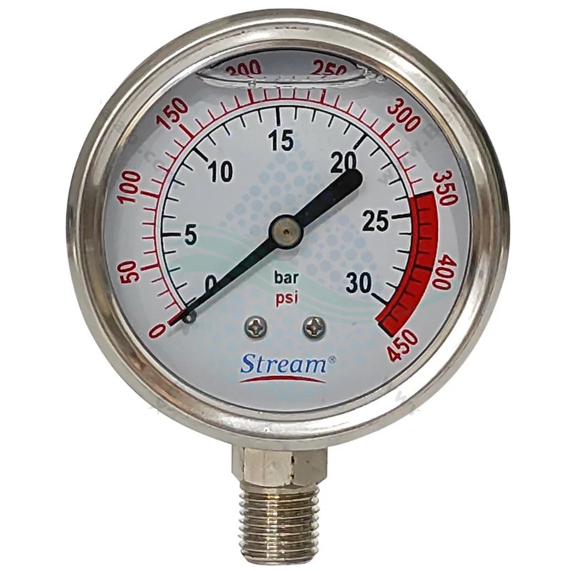 گیج فشار روغنی استریم مدل 30 بار