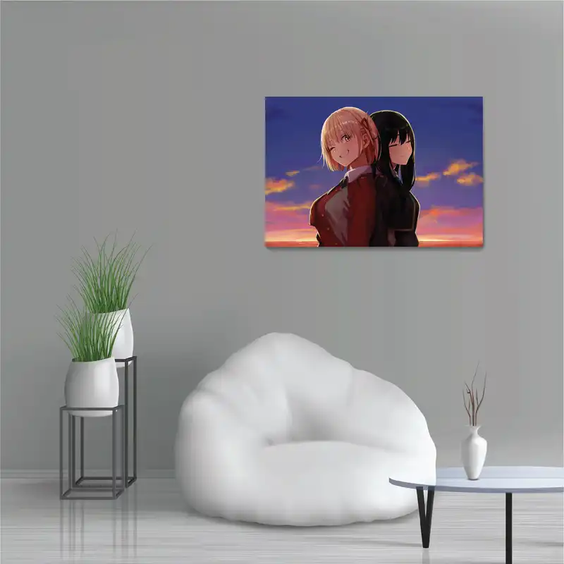 پوسترطرح انیمه پس زدن لیکوریس Lycoris Recoil Anime مدل NV0506