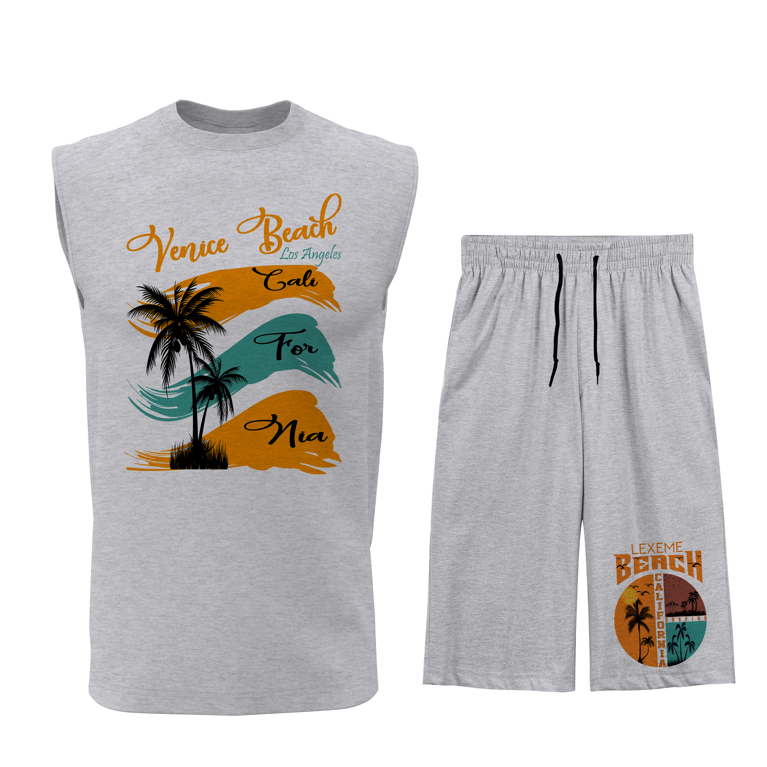 ست تاپ و شلوارک مردانه مدل C081G