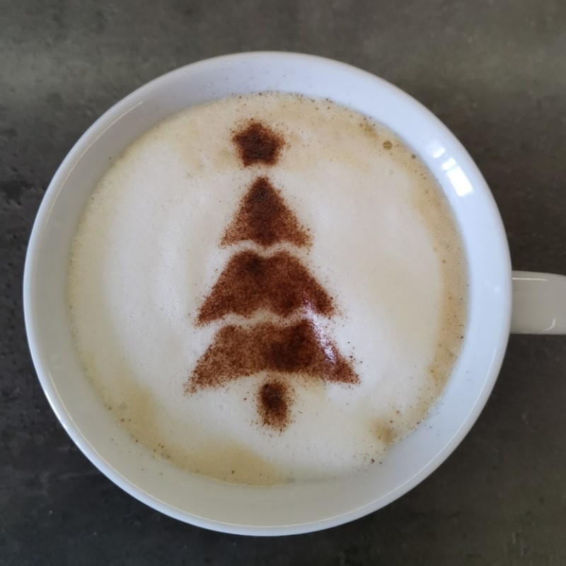 شابلون تزیین قهوه مدل tree