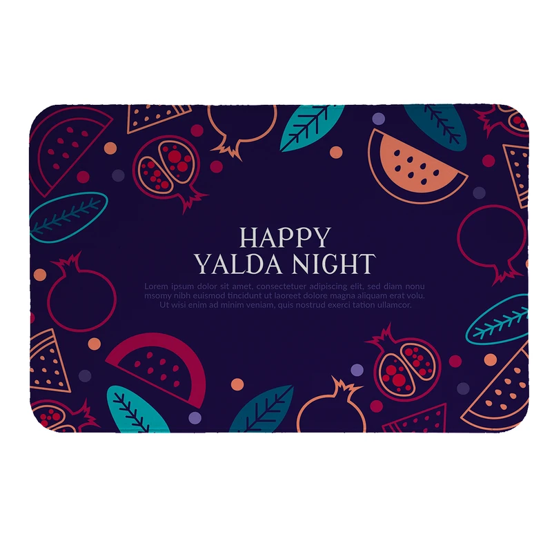 پادری طرح یلدا مبارک کد 8420 سایز 60 × 40 سانتی متر