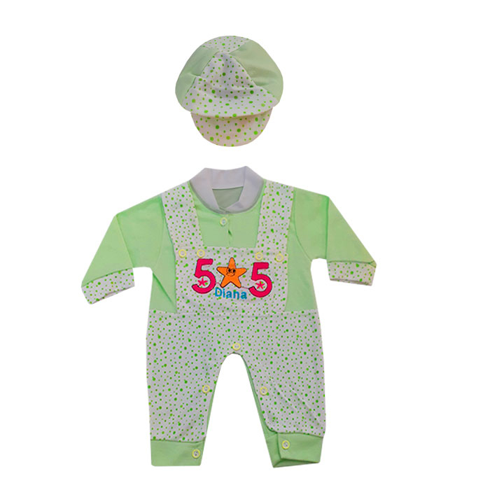ست سرهمی و کلاه نوزادی کد U-028