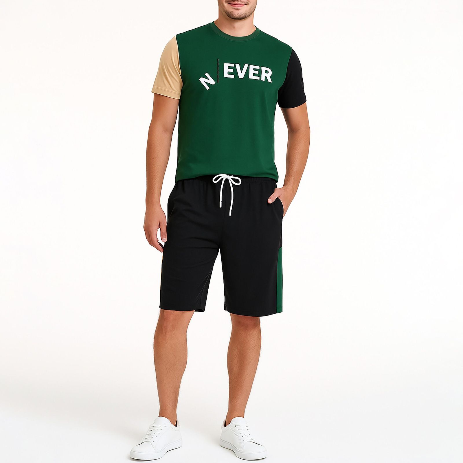 ست تی شرت و شلوارک مردانه مادر مدل دایان کد 486512 - - 25