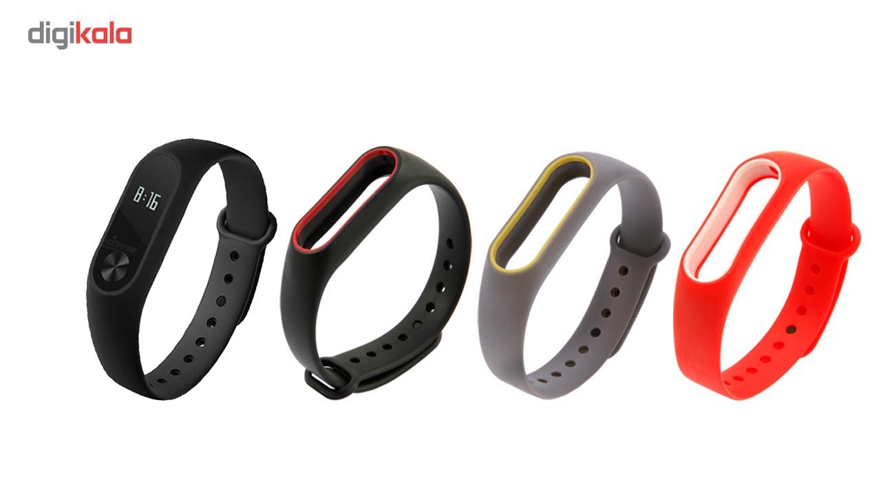 مچ بند تندرستی شیائومی مدل Mi Band 2 به همراه محافظ صفحه و بند سیلیی کد93