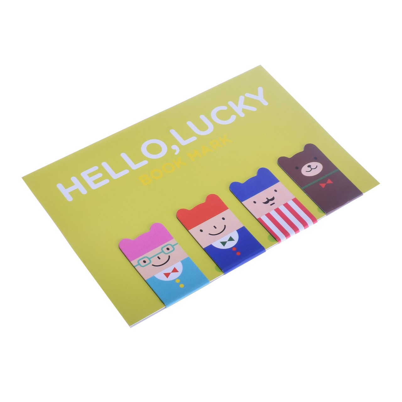 نشانگر کتاب ترانه مدل HELLO LUCKY بسته چهار عددی