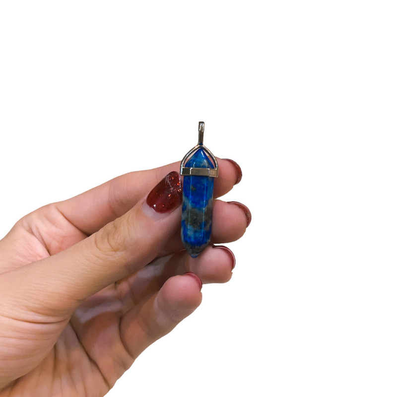 آویز گردنبند مدل سنگ لاجورد افغان کد 556 آویز گردنبند مدل سنگ لاجورد افغان کد 556