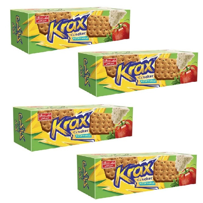 کراکر کراکس پنیری سبزیجات دوقلو - 140 گرم بسته 4 عددی